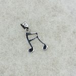 Sterling silver music note pendant