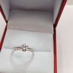 Sterling silver ring with one carat moissanite stone