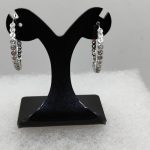 Sterling silver hoops with round cubics