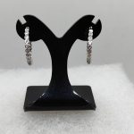 Sterling silver hoops with cubics