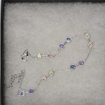Sterling silver bracelet with multicolor cubic zirconia
