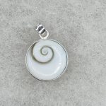 Sterling silver reversable shell pendant