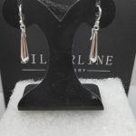 Sterling silver teardrop hook earrings