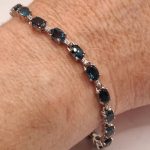 Sterling silver bracelet with London blue topaz