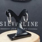 Sterling silver 12mmx15mm plain oval huggies