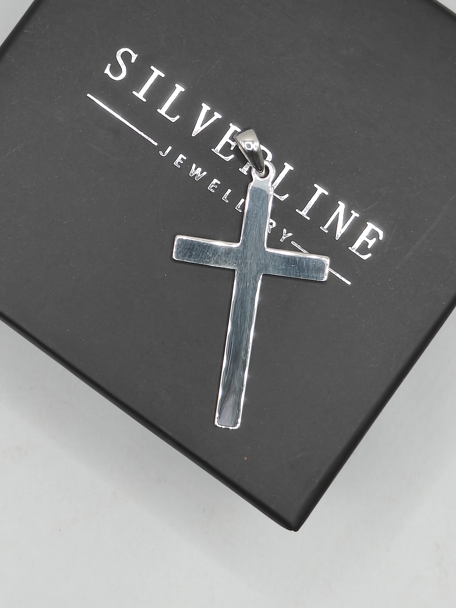 Sterling silver large cross pendant