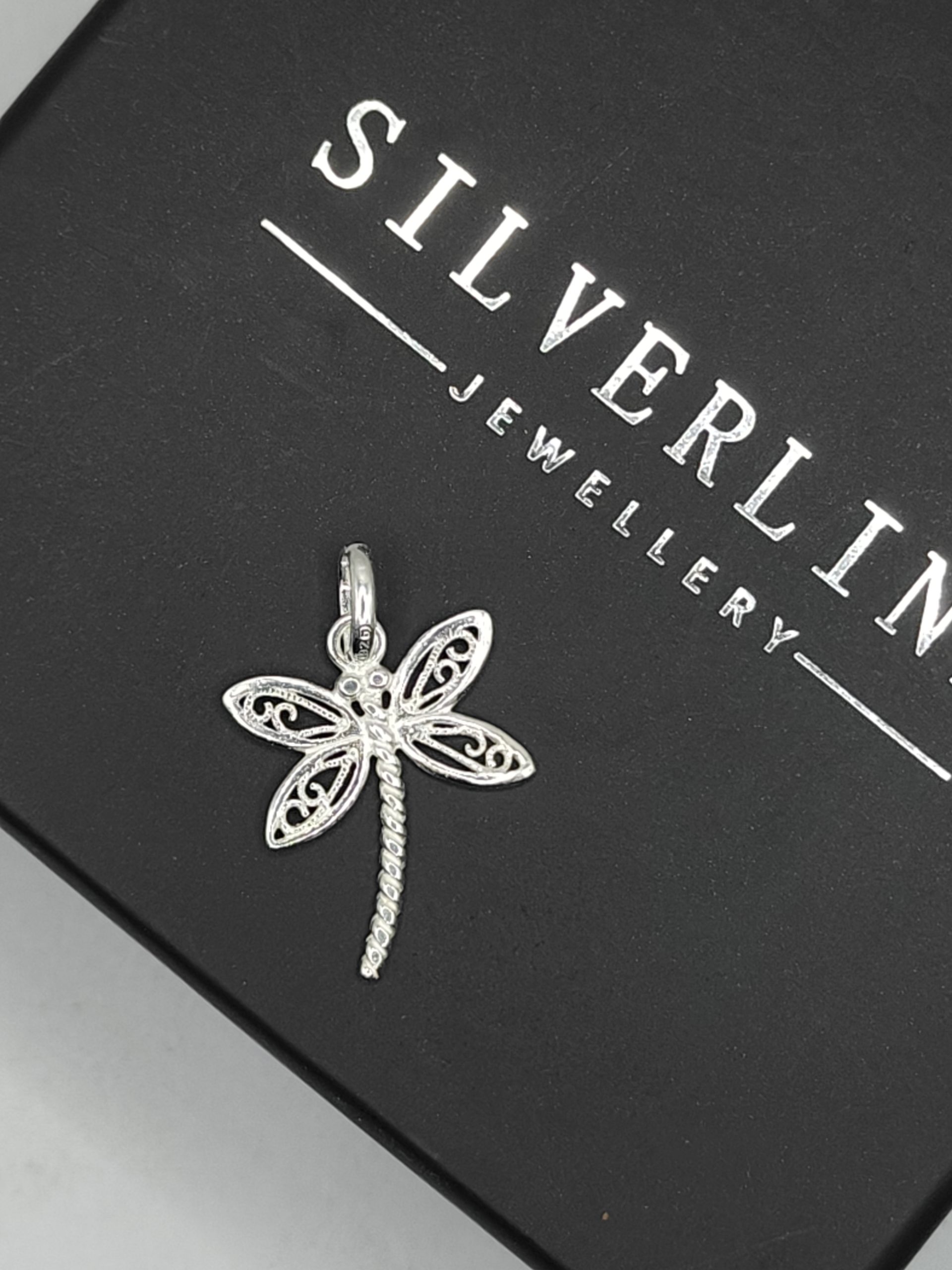 Sterling silver dragonfly pendant