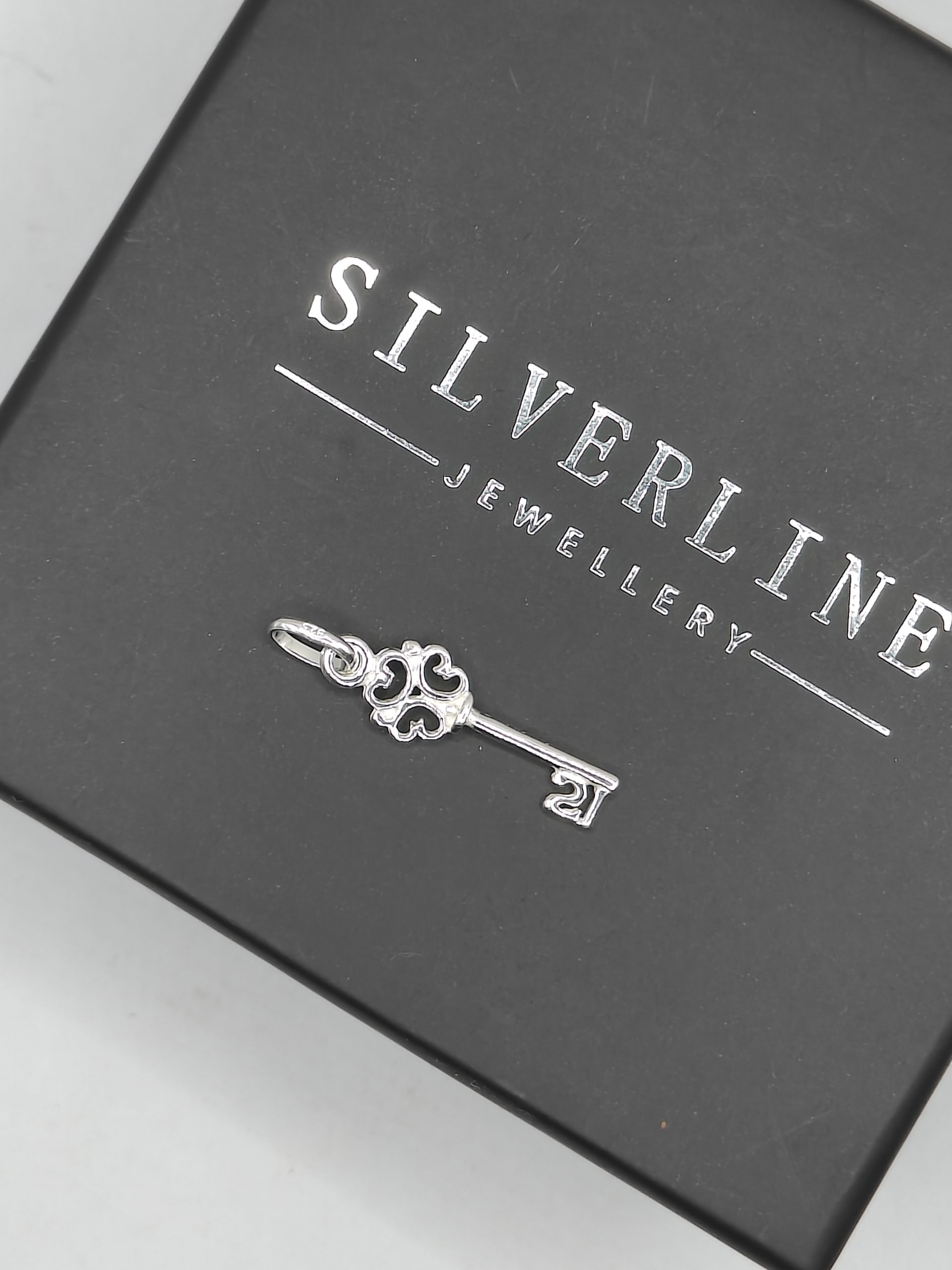 Sterling silver 21st birthday key pendant