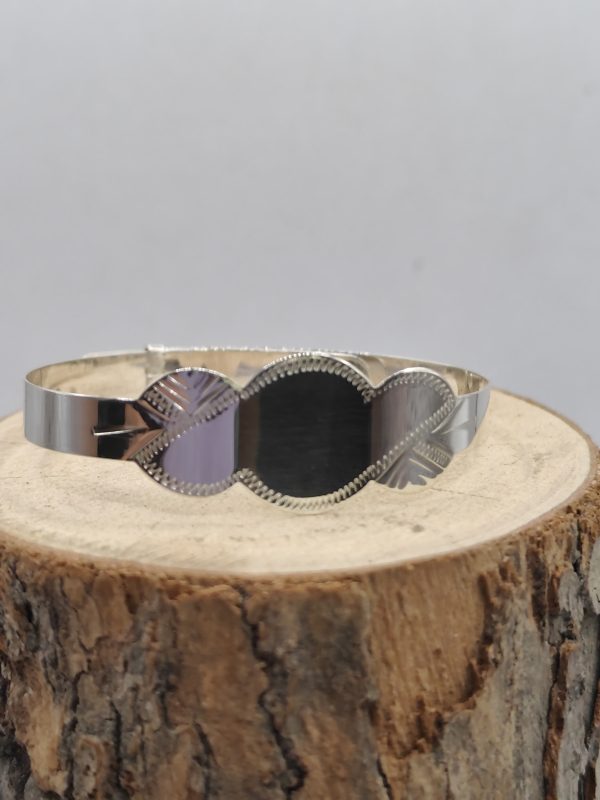 Sterling silver adjustable baby bangle