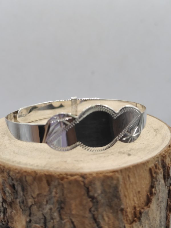 Sterling silver adjustable baby bangle