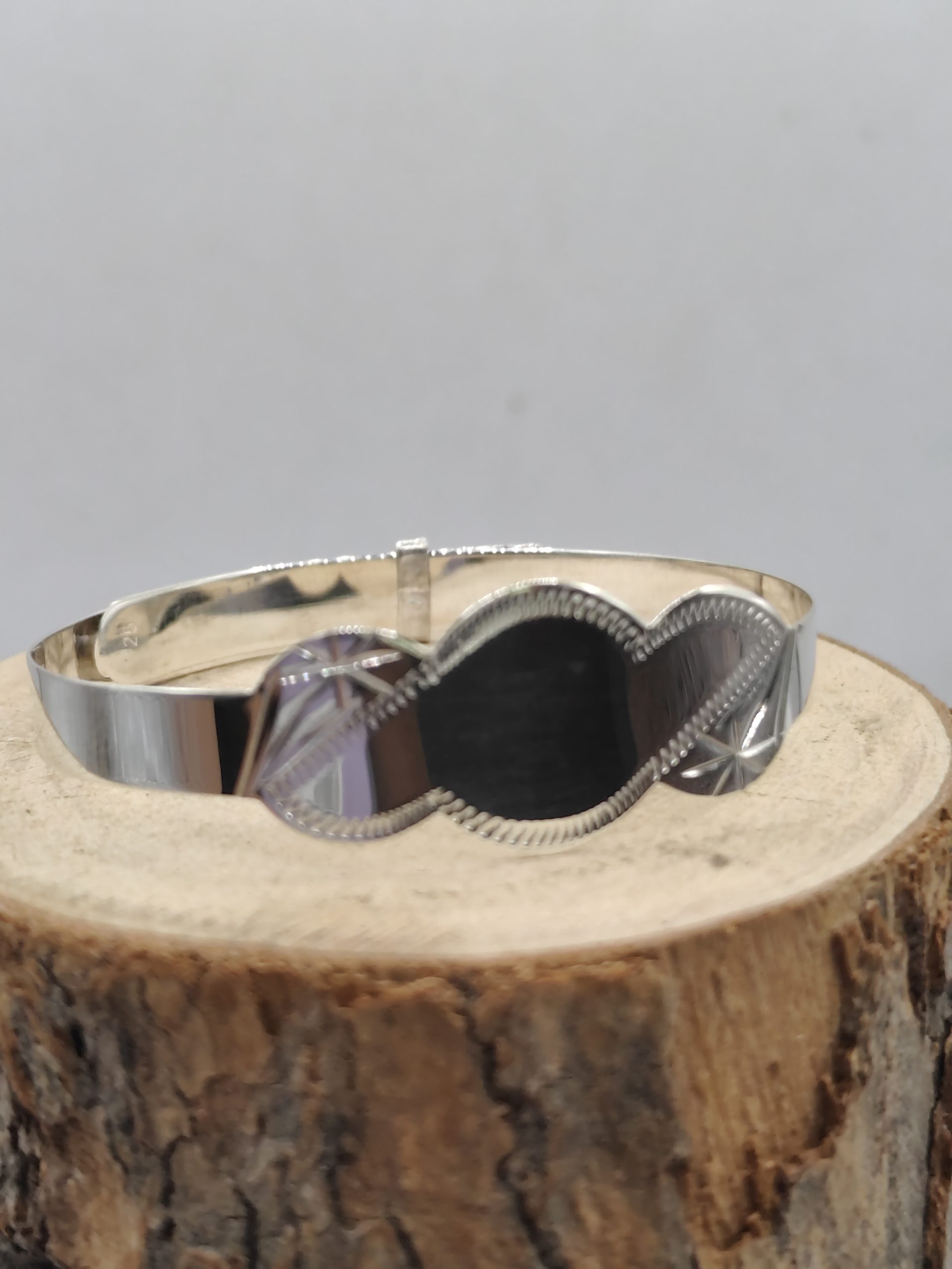 Sterling silver adjustable baby bangle