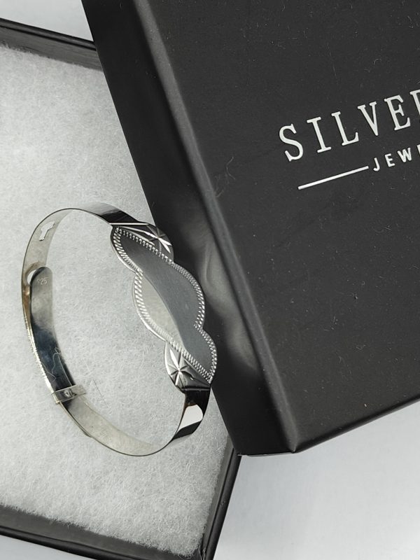 Sterling silver adjustable baby bangle