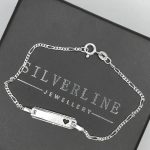 Sterling silver 7.5cm ID bracelet with cutout heart for little ones