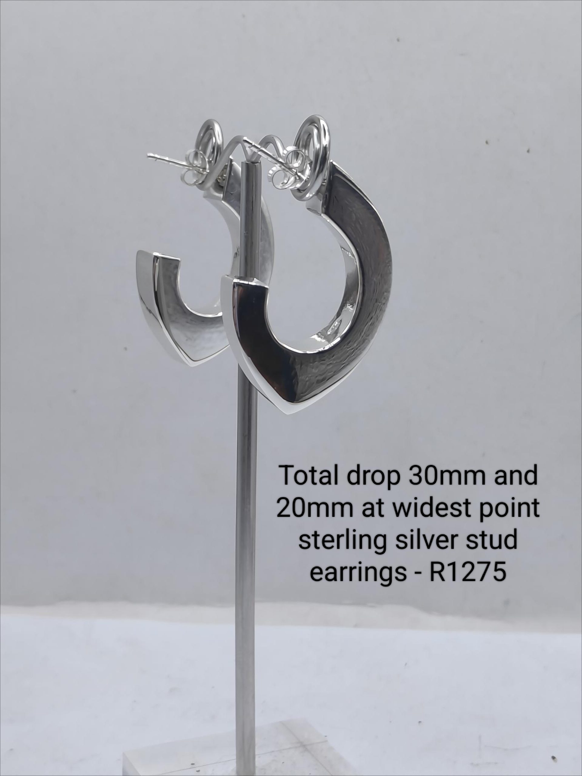 Sterling silver chunky earrings