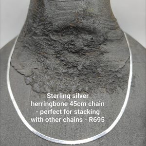 Sterling silver 2mm herringbone chain