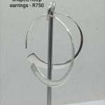 Sterling silver shaped hoop earrings